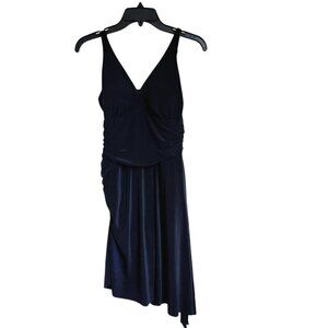 MagicSuit Celine Black One Piece Sarong Tummy Control Swim suit/swim dress sz 10